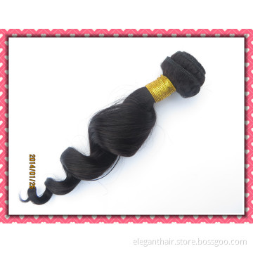 Hot Style 5A Loose Curl 100g Natural Black Human Hair Weaves 10-30inch Unprocessed Brazilian Virgin Hair Extension